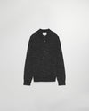 NN.07 Black Raymond Wool Blend Relaxed Fit LS Polo – vooraanzicht