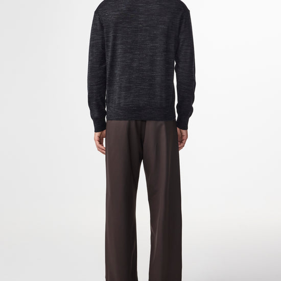 NN.07 Black Raymond Wool Blend Relaxed Fit LS Polo – productbeeld 4