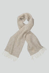 NN.07 Scarf Two sjaal in Ecru Multi, geknoopt overzicht