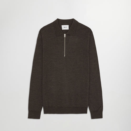 NN.07 Demitasse Sergio Wool Blend Zip Pullover – vooraanzicht