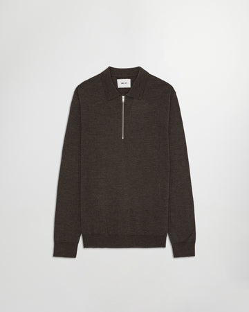 NN.07 Demitasse Sergio Wool Blend Zip Pullover – vooraanzicht