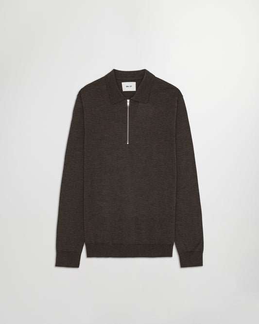 NN.07 Demitasse Sergio Wool Blend Zip Pullover – vooraanzicht