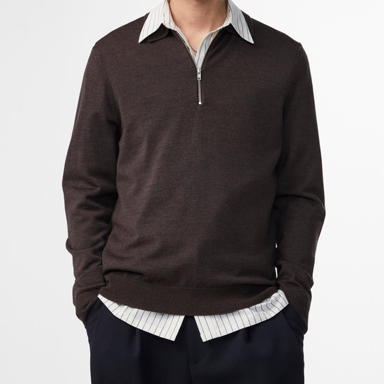 NN.07 Demitasse Sergio Wool Blend Zip Pullover – productbeeld 3