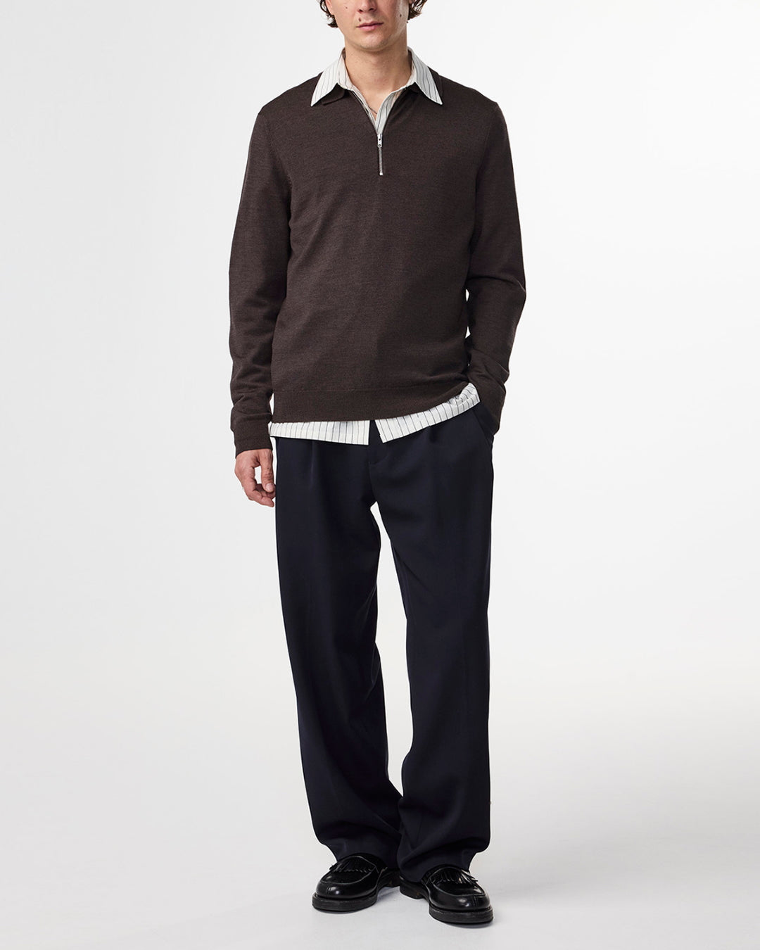 NN.07 Demitasse Sergio Wool Blend Zip Pullover – productbeeld 4