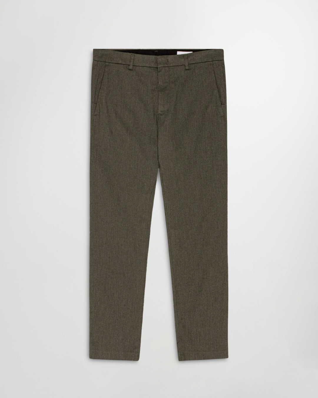 NN.07 Theo gemeleerde broek in Dark Army, productfoto vooraanzicht