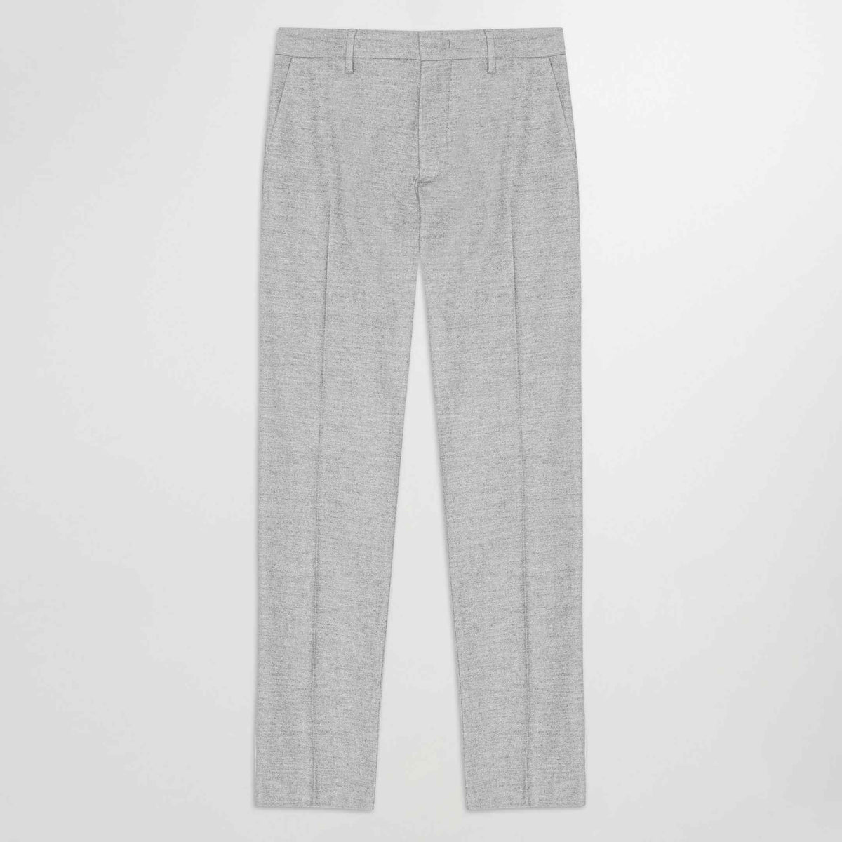 NN.07 Theo lichtgrijs gemeleerde broek, productfoto vooraanzicht