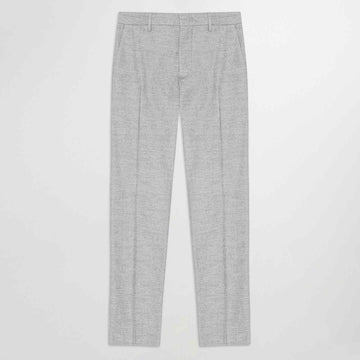 NN.07 Theo lichtgrijs gemeleerde broek, productfoto vooraanzicht