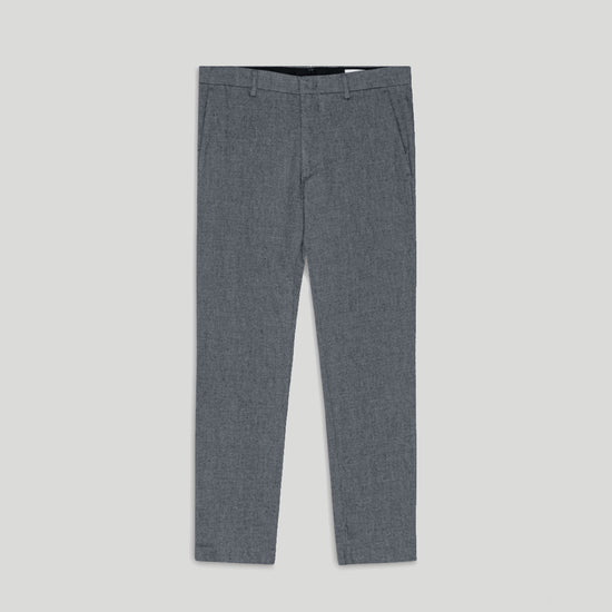 NN.07 Theo blauw gemeleerde broek, productfoto vooraanzicht