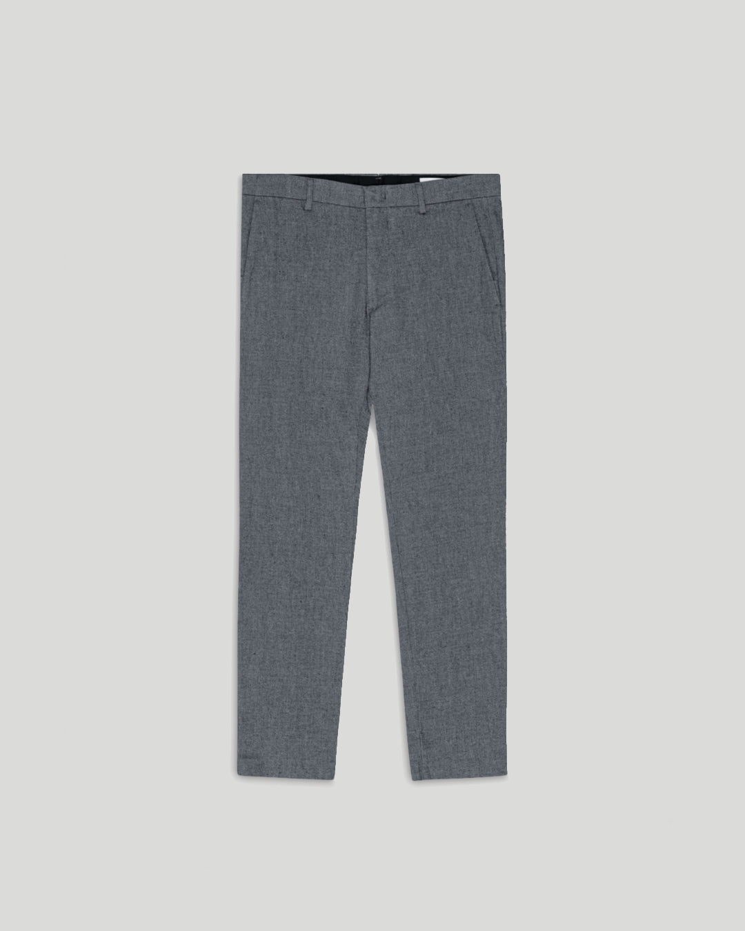 NN.07 Theo blauw gemeleerde broek, productfoto vooraanzicht