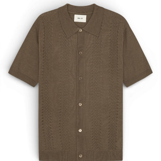 Mable Husk Thor Lightweight Wool Blend Button Down Polo