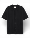 Deep Navy Thor Lightweight Wool Blend Button Down Polo