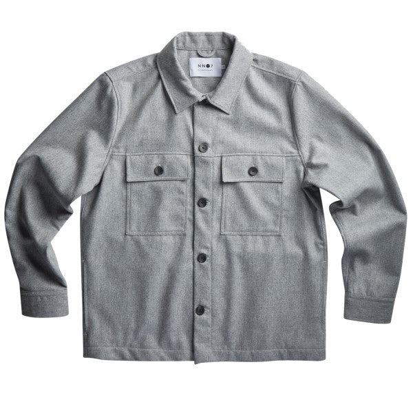 NN.07 Wilas Hybrid Jacket Grey Melange – vooraanzicht