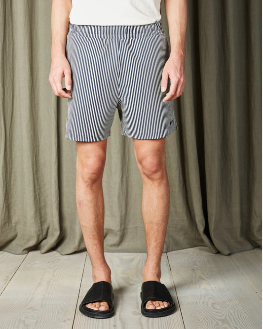 NN.07 Holiday Shorts Drawstring Navy Stripe