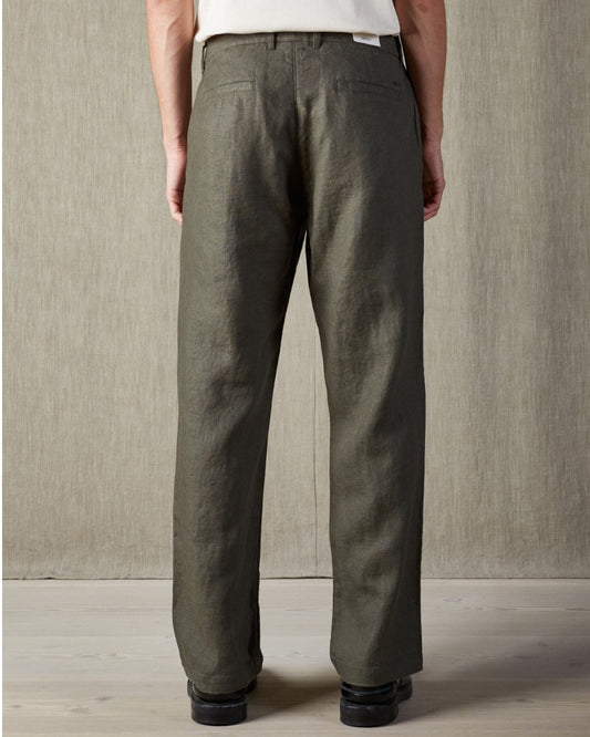 NN.07 Aden 1454 Trousers Linen Regular Fit Dusky Port