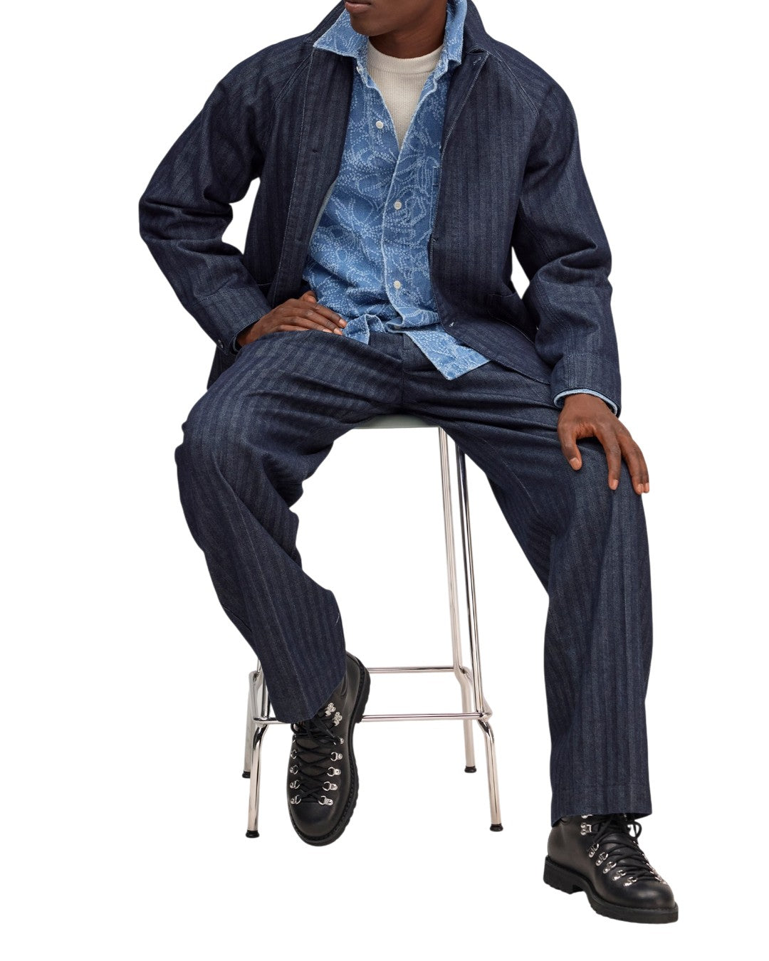 NN.07 Aiko 10093 Denim Blazer Dark Denim – productbeeld 6 van 6