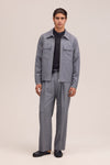 NN.07 Alban 10037 Overshirt Wool Blend Grey Melange