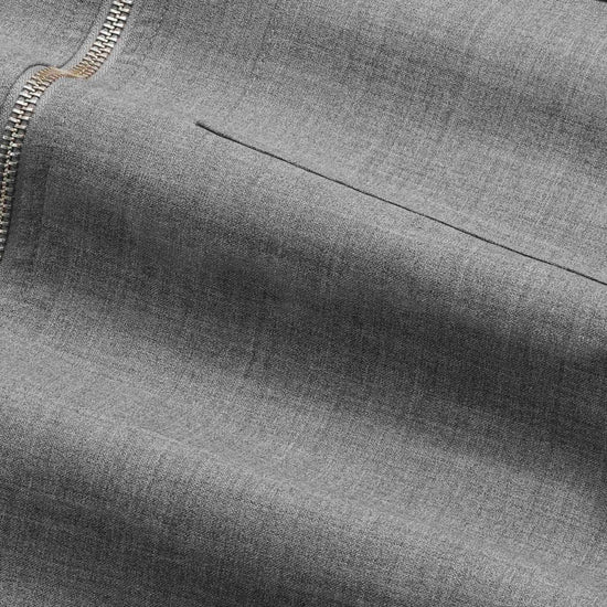 Light Grey Melange Alban Wool Blend Overshirt