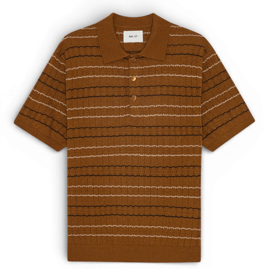 Cinnamon Alfie Lightweight Wool Blend Polo