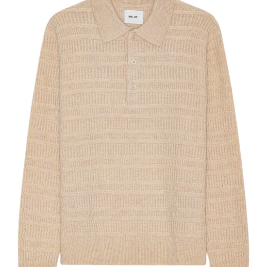 NN.07 Alfie Wool Cashmere Polo Ivory – productbeeld 1 van 6