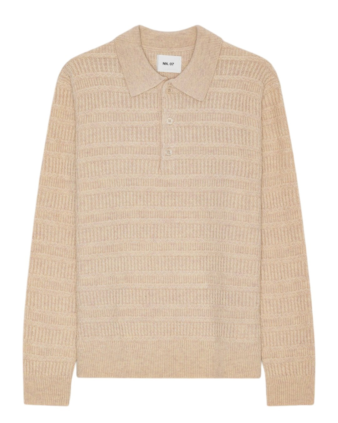 NN.07 Alfie Wool Cashmere Polo Ivory – productbeeld 1 van 6