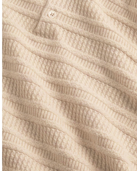 NN.07 Alfie Wool Cashmere Polo Ivory – productbeeld 2 van 6
