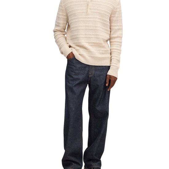 NN.07 Alfie Wool Cashmere Polo Ivory – productbeeld 3 van 6