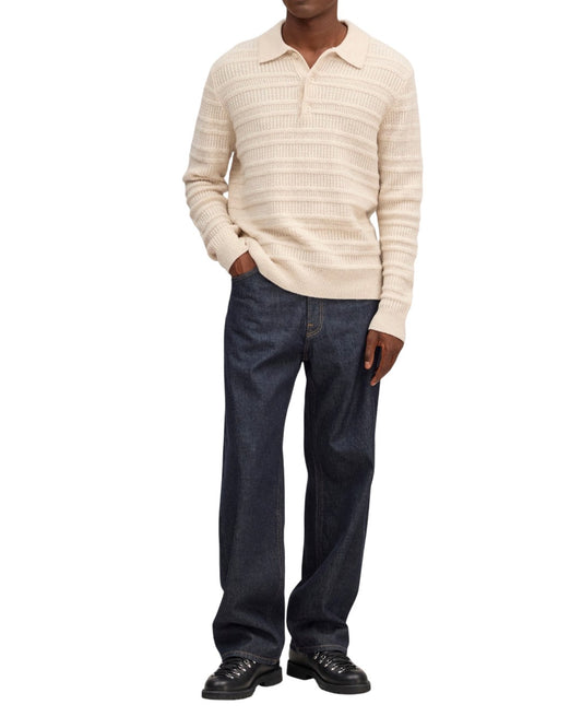 NN.07 Alfie Wool Cashmere Polo Ivory – productbeeld 3 van 6