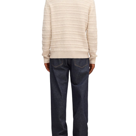 NN.07 Alfie Wool Cashmere Polo Ivory – productbeeld 5 van 6