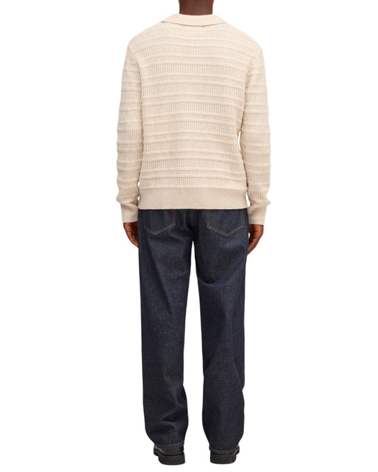 NN.07 Alfie Wool Cashmere Polo Ivory – productbeeld 5 van 6