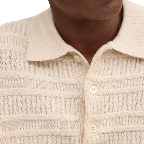 NN.07 Alfie Wool Cashmere Polo Ivory – productbeeld 6 van 6