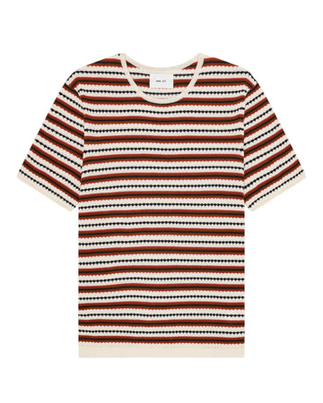 NN.07 Bari 6686 T-shirt knitted cotton ivory multi