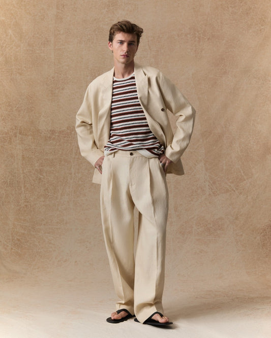 NN.07 Bari 6686 T-shirt Knitted Cotton Ivory Multi