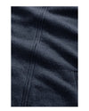 Detail van de donkerblauwe boiled merinowol en ritssluiting van de NN.07 Boiled 6398 overshirt in Navy Blue.