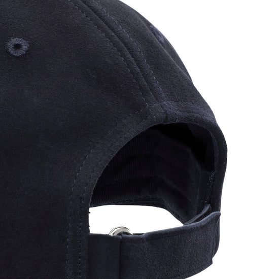NN.07 Leather Dad Cap Deep Navy – productbeeld 3 van 3