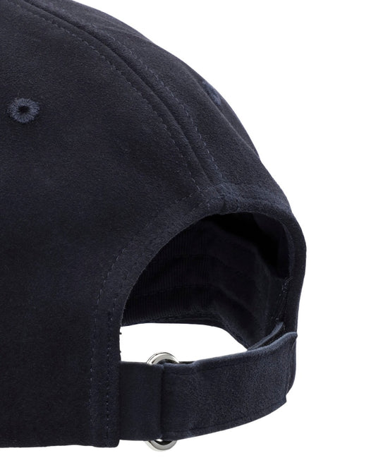 NN.07 Leather Dad Cap Deep Navy – productbeeld 3 van 3