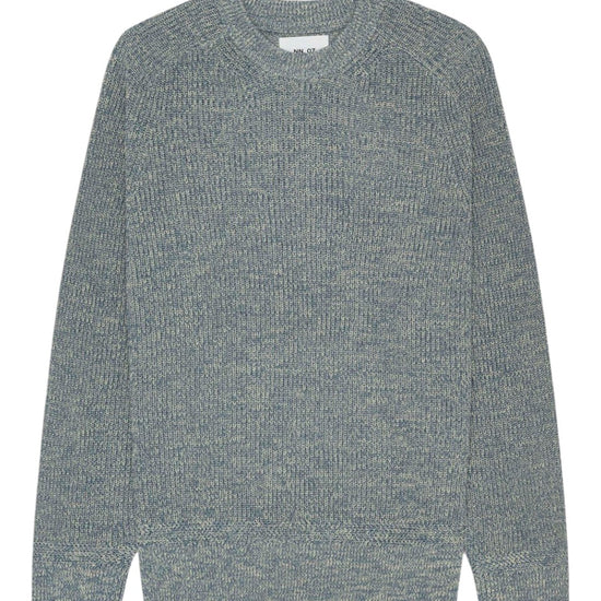 NN.07 Evan 6470 Cotton Crewneck Concrete Sky – productbeeld 1 van 5