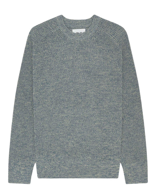 NN.07 Evan 6470 Cotton Crewneck Concrete Sky – productbeeld 1 van 5