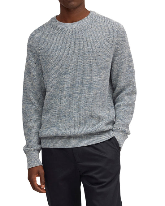 NN.07 Evan 6470 Cotton Crewneck Concrete Sky – productbeeld 4 van 5