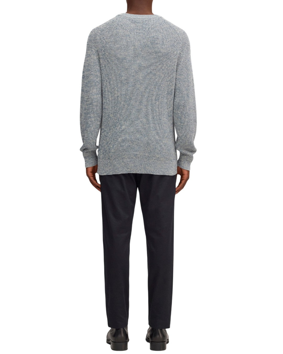 NN.07 Evan 6470 Cotton Crewneck Concrete Sky – productbeeld 5 van 5