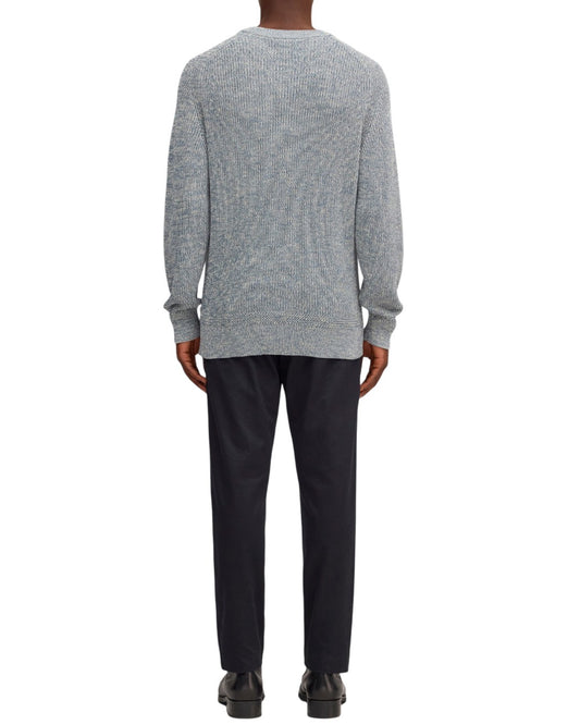 NN.07 Evan 6470 Cotton Crewneck Concrete Sky – productbeeld 5 van 5