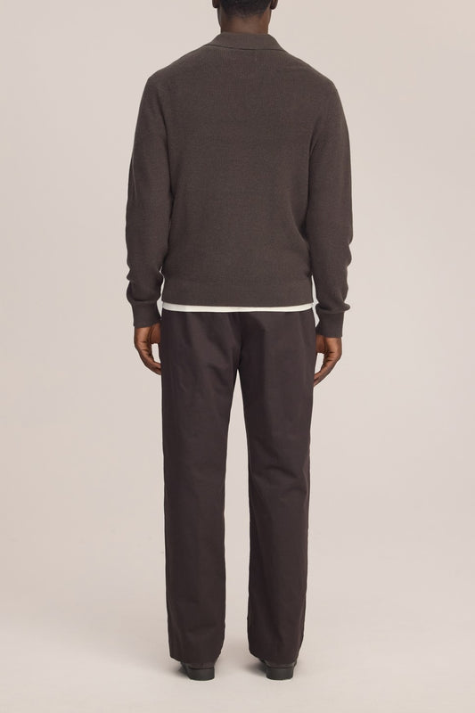 NN.07 Hope Rib 60060 Cotton Cashmere Polo Brown Melange – productfoto 4 – Checkpoint Mol