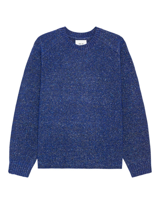 NN.07 Jim 60074 Wool Blend Pullover Blue Ignition
