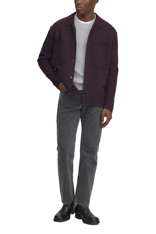 NN.07 Jonas 6398 merino wool overshirt Winetasting - achterkant - Checkpoint Mol