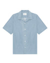 NN.07 Julio 5765 shirt cotton twill open collar indigo