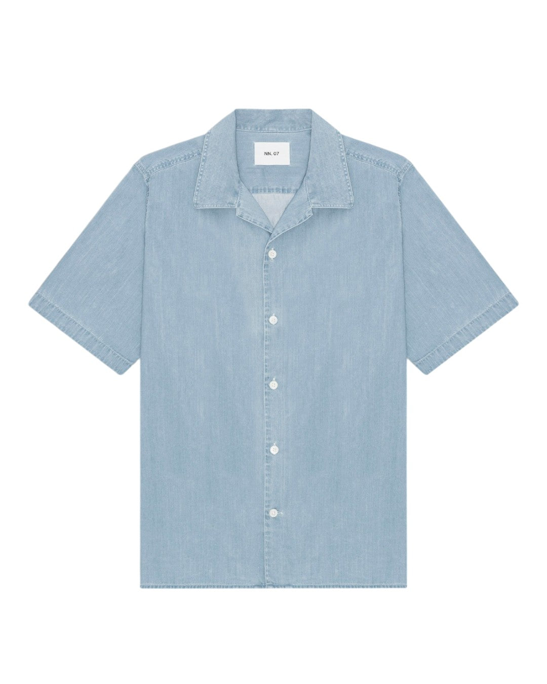 NN.07 Julio 5765 shirt cotton twill open collar indigo