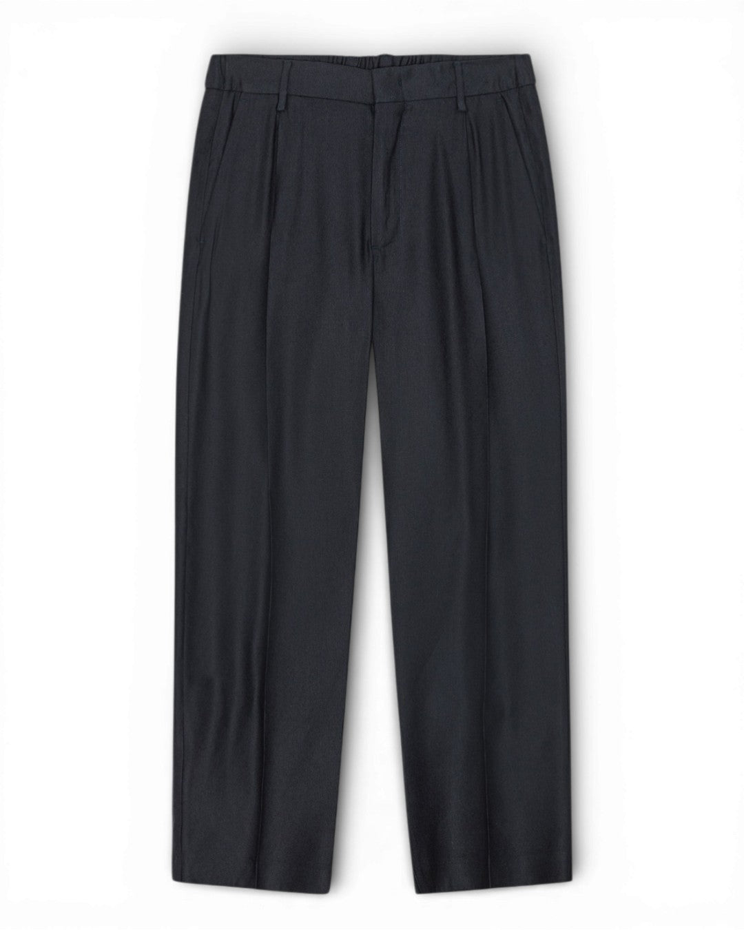 Deep Navy Kay Linen Blend Relaxed Fit Trousers