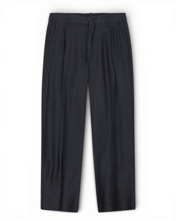 Deep Navy Kay Linen Blend Relaxed Fit Trousers