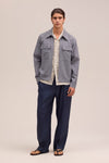 NN.07 Kay 1808 Trousers Linen Blend Relaxed Navy