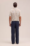 NN.07 Kay 1808 Trousers Linen Blend Relaxed Navy