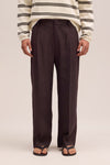 NN.07 Kay 1808 Trousers Linen Blend Relaxed Truffle
